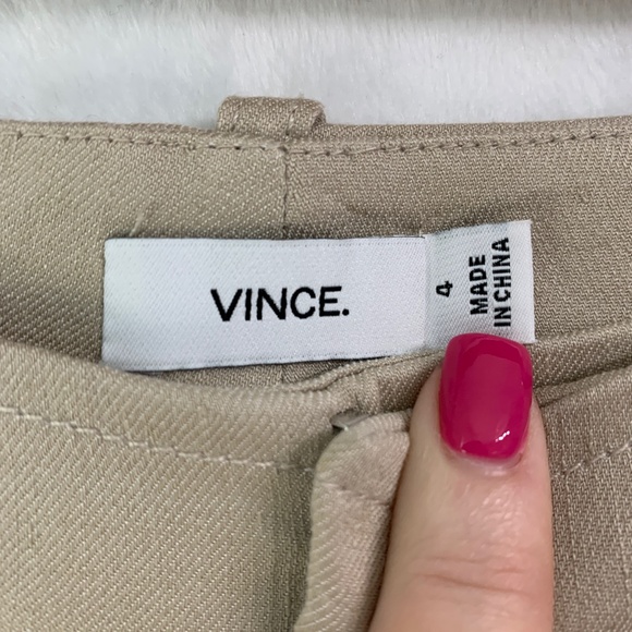 Vince Women's Linen Blend Cargo Jogger Trouser Pants Khaki Sz 4 - Picture 8 of 13